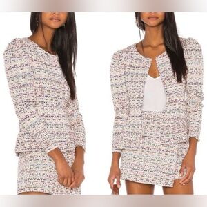 Revolve Song of Style Elma Jacket Top Rainbow Multicolor Medium $238